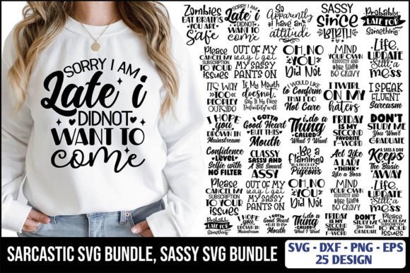 25 Sarcastic SVG Bundle