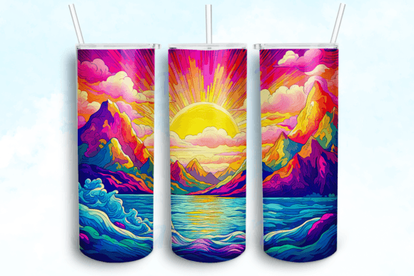 Colorful Mountain Landscape 20oz Tumbler
