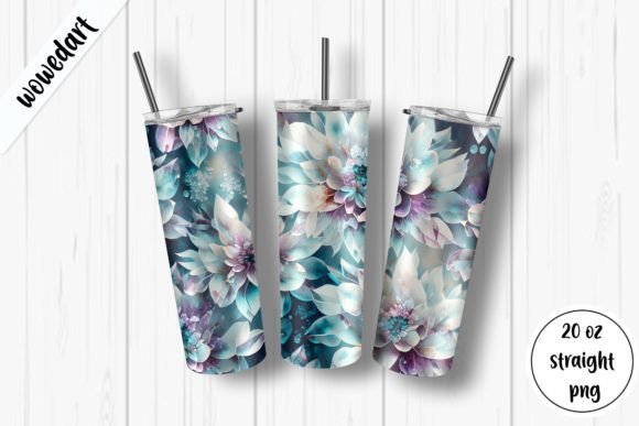 Crystal Flowers 20oz Skinny Tumbler Wrap