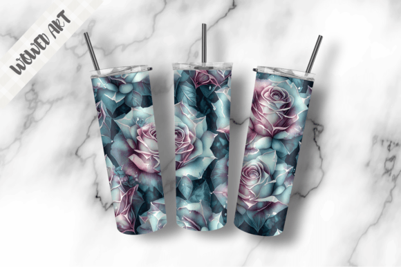 Crystal Roses 20oz Skinny Tumbler Wrap