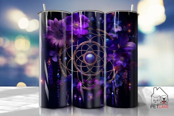 Dream Catcher Purple Tumbler 4