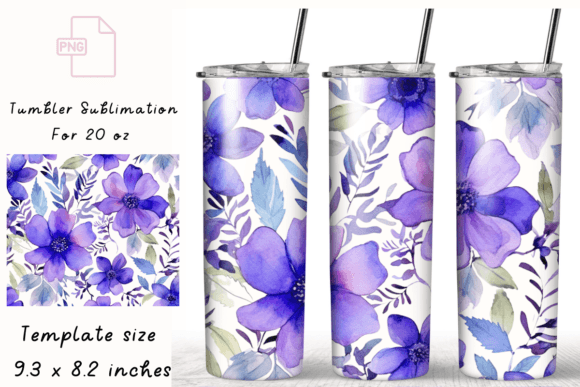 Flower 20 Oz Tumbler Wrap Sublimation