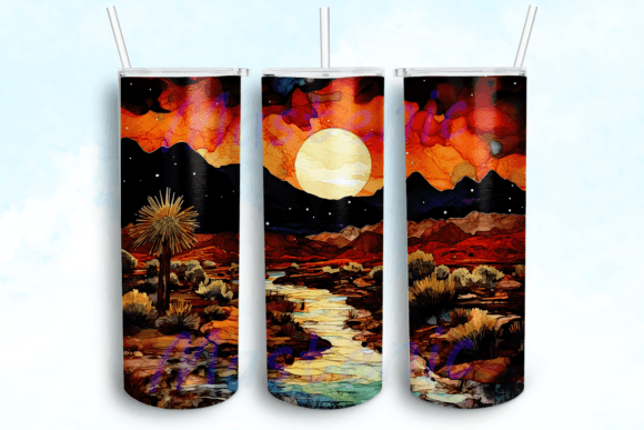 Night Time Desert Landscape 20oz Tumbler