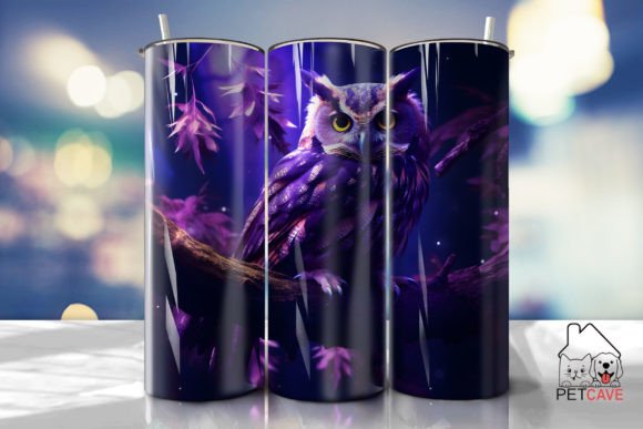 Owl Purple Tumbler 20oz