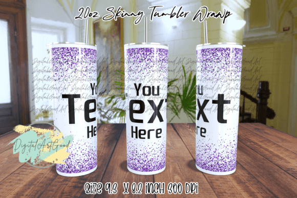 Purple Glitter Pattern Tumbler Wrap