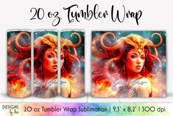 Scorpio Zodiac Sign Tumbler Wrap