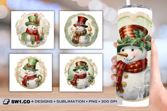 Snowman Christmas Tumbler Sublimation