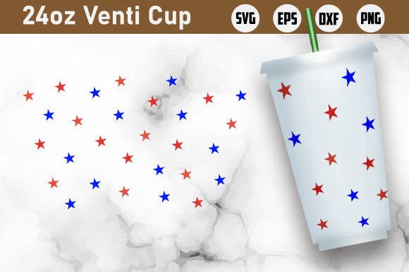 Star, 4th July 24oz Venti Cold Cup Wraps