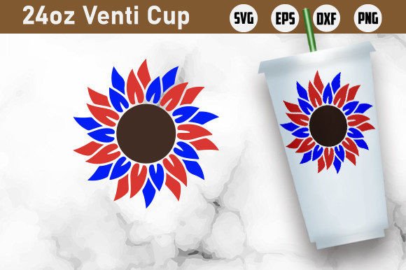 Sunflower 24oz Cold Cup Embroidery