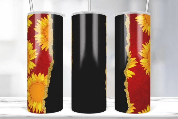 Sunflower Tumbler Wrap with Name
