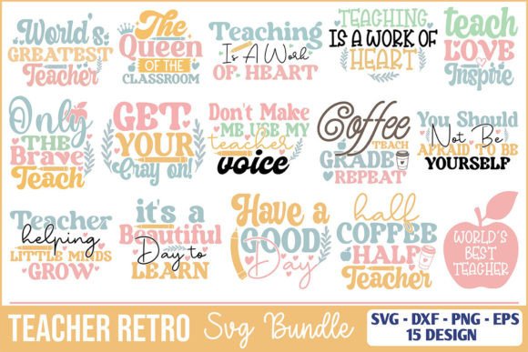 Teacher Retro Svg Bundle