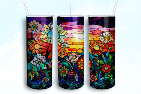 The Sunrise in a Colorful Garden Tumbler
