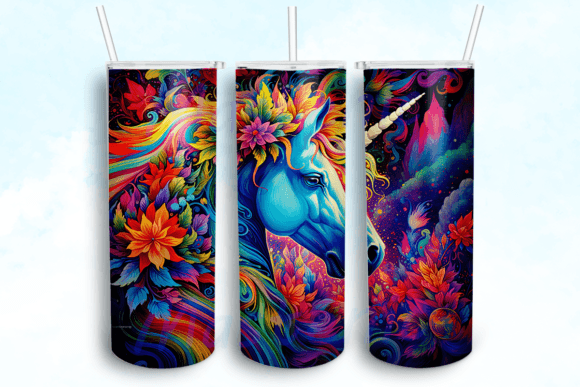 Unicorn Magic Colors 20oz Skinny Tumbler